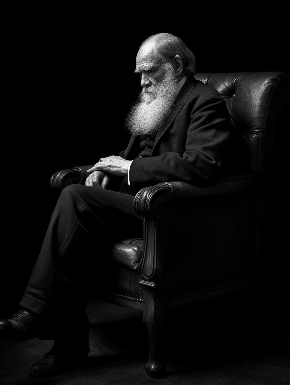 Póster "Darwin en su Silla" — Arte de Pared, Decoración Hogar