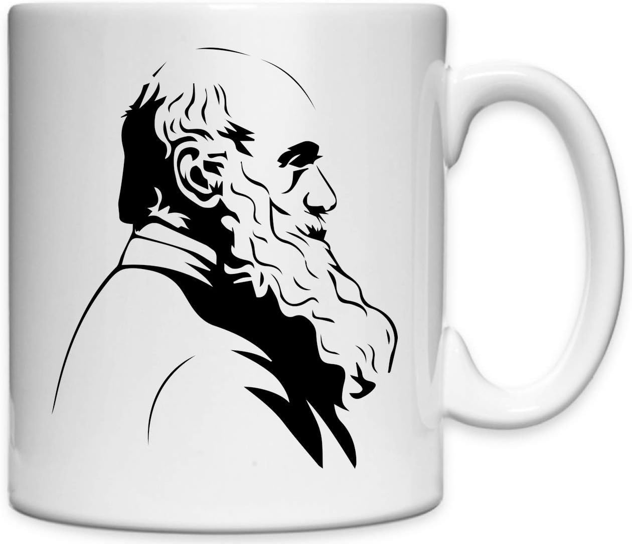 Taza Charles Darwin Perfil — Cerámica Impresa, Idea Regalo
